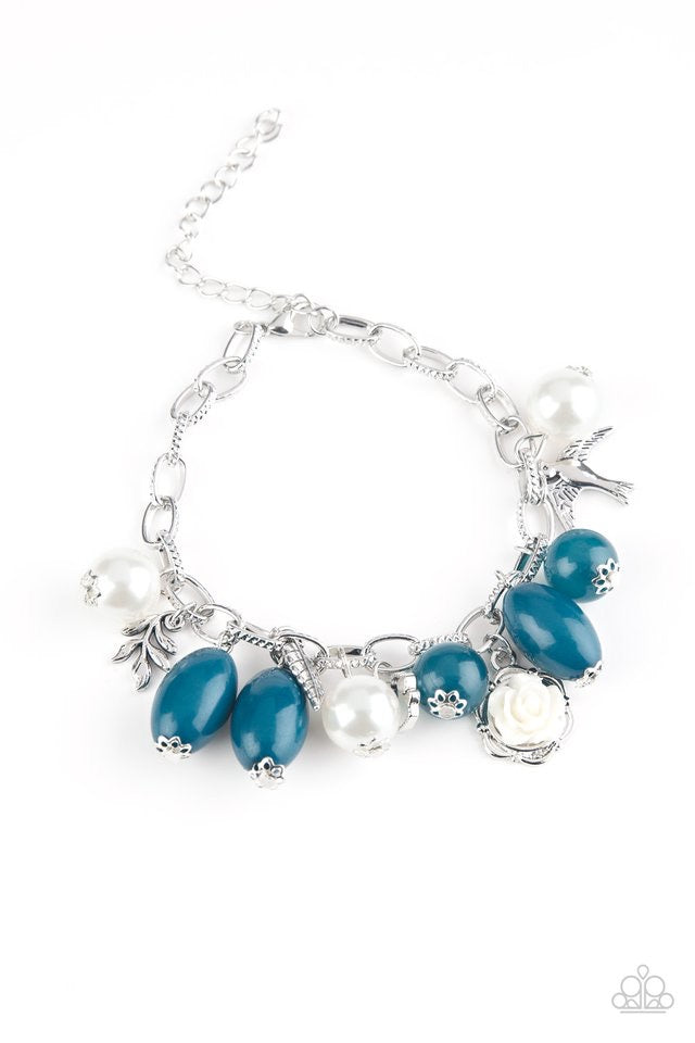 Paparazzi Love Doves Blue Clasp Bracelet with Charms