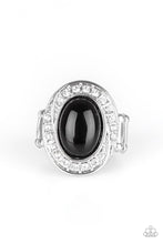 Load image into Gallery viewer, The Royal Treatment Black Ring with White Rhinestone
