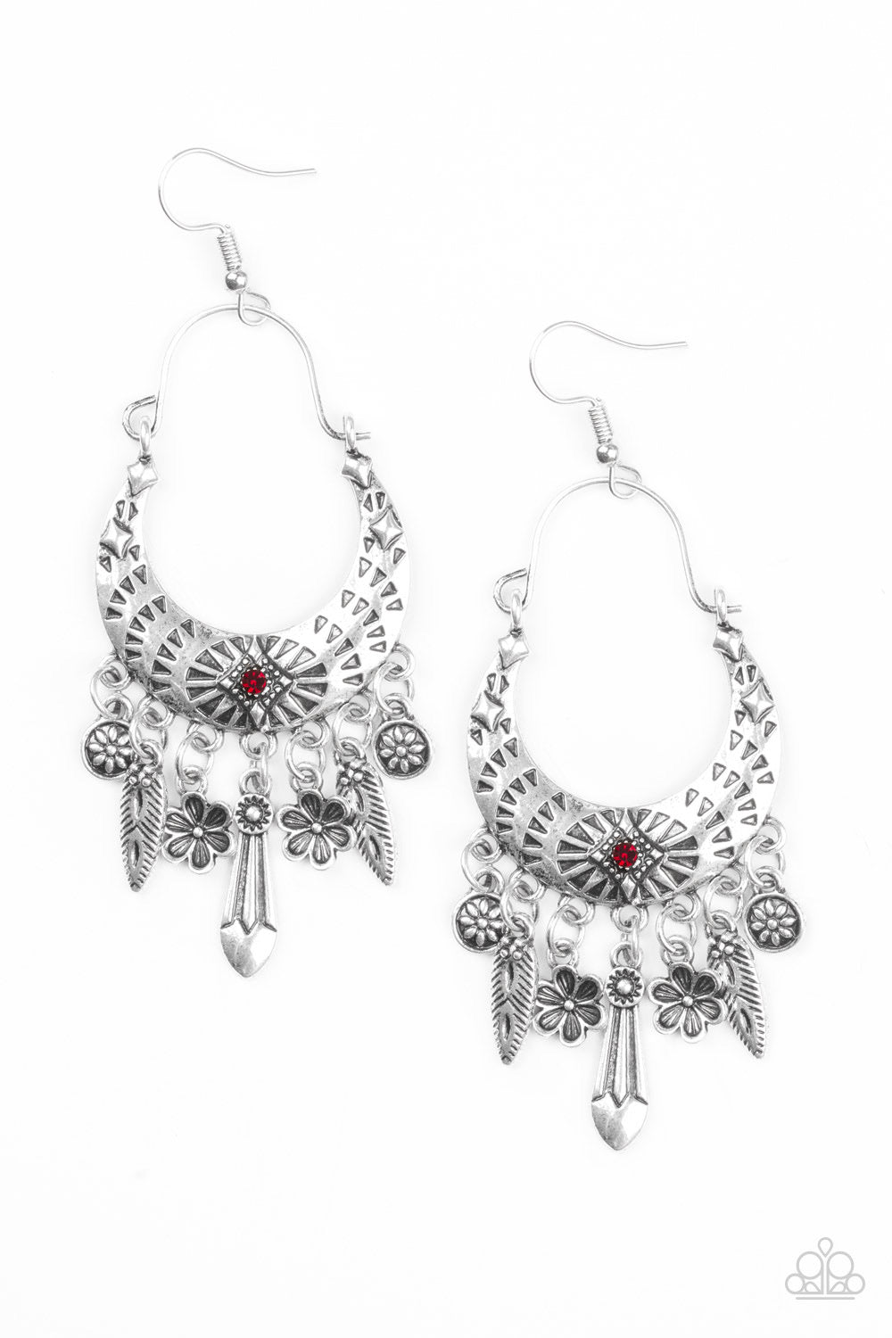 Paparazzi Nature Escape Red Earrings