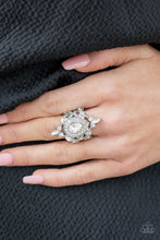 Load image into Gallery viewer, Paparazzi Mega Stardom White Rhinestone Ring
