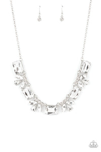 Paparazzi Long Live Sparkle White Rhinestone Necklace EMP