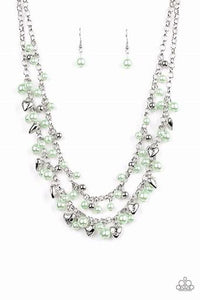 Kindhearted Heart mint green necklace and One of a Kind bracelet - Jewelry Set 6