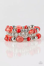 Load image into Gallery viewer, Malibu Marina Red Stretchy Bracelet

