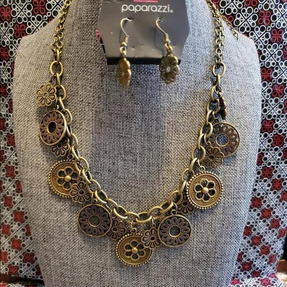 Meadow Masquerade Brass Necklace