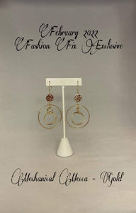 Mechanical Mecca - Gold Earrings - Paparazzi - Exclusive Feb 2022