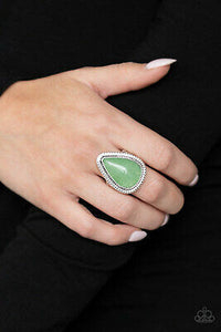 Mojave Mist Green Ring in a Triangle Shape