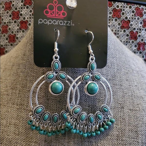 Paparazzi Palm Breeze Green Earrings - Fashion Fix Exclusive