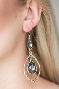 Paparazzi Priceless Silver Teardrop Earrings