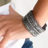 Paparazzi - Rebel Radiance - Silver Wrap Snap Closure Bracelet