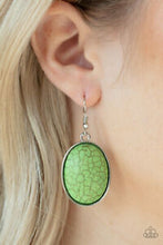 Load image into Gallery viewer, Ruler in Favor Green Necklace and Serenely Sediment Green Stone Earrings - Jewelry Set 61
