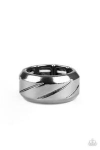 Paparazzi Sideswiped Men's Black Ring