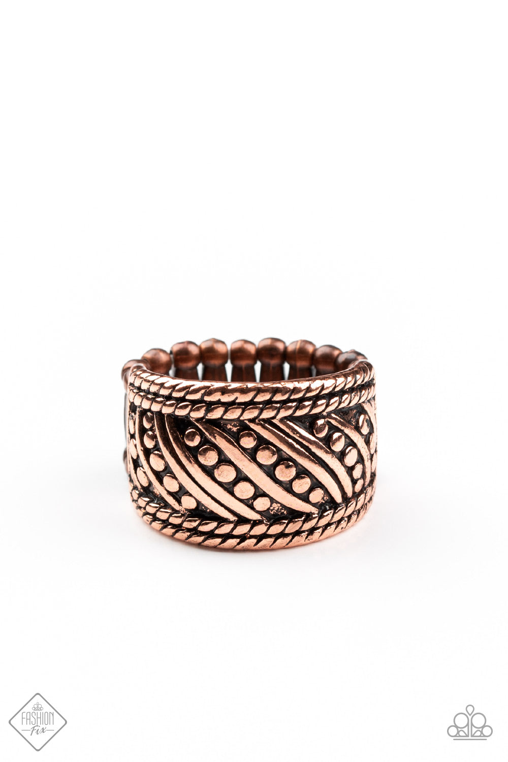 Slanted Shimmer Cooper Ring