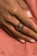 Load image into Gallery viewer, Slanted Shimmer Cooper Ring
