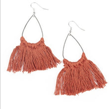 Load image into Gallery viewer, Tassle Treat Brown Earrings
