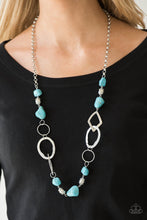 Load image into Gallery viewer, Paparazzi That&#39;s Terra-ific! Long Turquoise Blue Necklace
