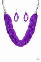 Load image into Gallery viewer, Paparazzi The Great Outback Purple Seed Bead Necklace
