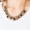 Load image into Gallery viewer, The Grit Crowd Black and Brass Necklace
