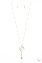 Load image into Gallery viewer, Paparazzi - The Key to Mom&#39;s - Heart Long Gold Necklace
