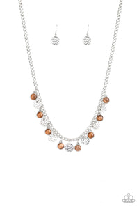 Paparazzi - Treasure Tour - Short Brown Cat's Eye Necklace
