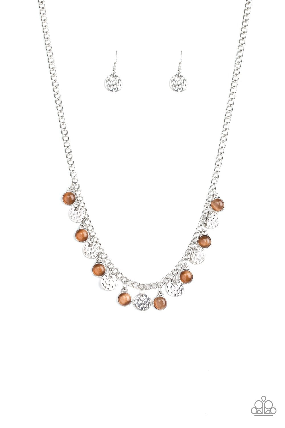 Paparazzi - Treasure Tour - Short Brown Cat's Eye Necklace